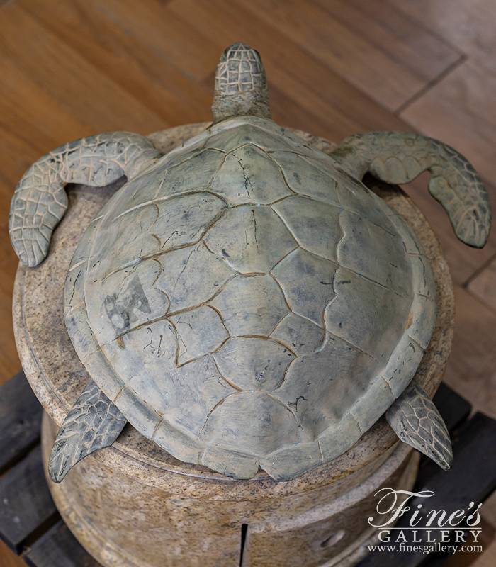 Bronze Statues  - Green Sea Turtle Bronze Statue - BS-1419